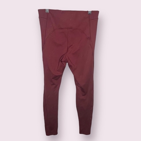 All In Motion Active Leggings - Burgundy High Rise Stretch Workout, Size M - Picture 3 of 3